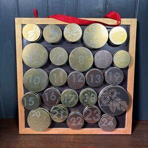 Starbucks Magnetic Tin 25-Day Holiday Advent Calendar - Empty Reusable Tins